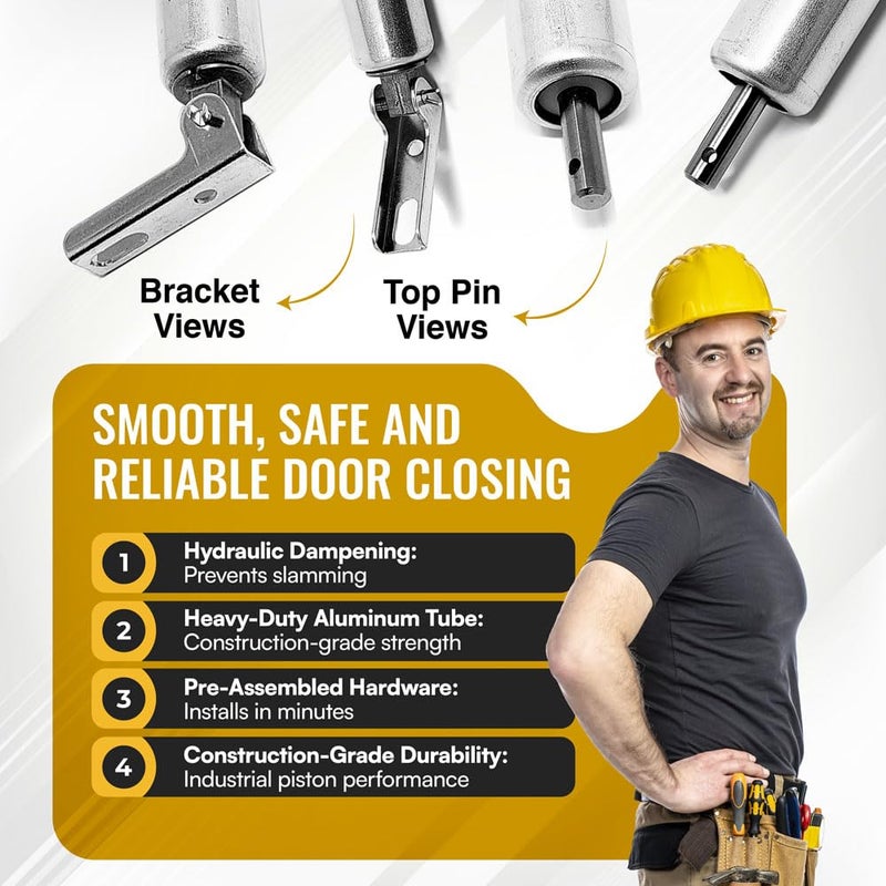 Pro Chutes باب إغلاق فتحة الغسيل. مضخة هيدروليكية قابلة للسحب بقطر 8 بوصات مع حوامل وأجزاء كليفس لأبواب إدخال القمامة المفصلية الجانبية والسفلية. - Image 3